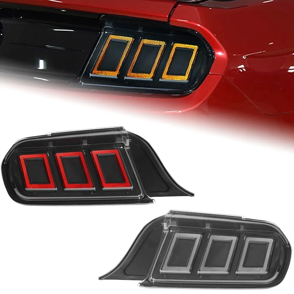 Feu arrière LED pour Ford Mustang 20 15-20 22, feu arrière de frein, voyant d'avertissement de marche arrière, clignotant