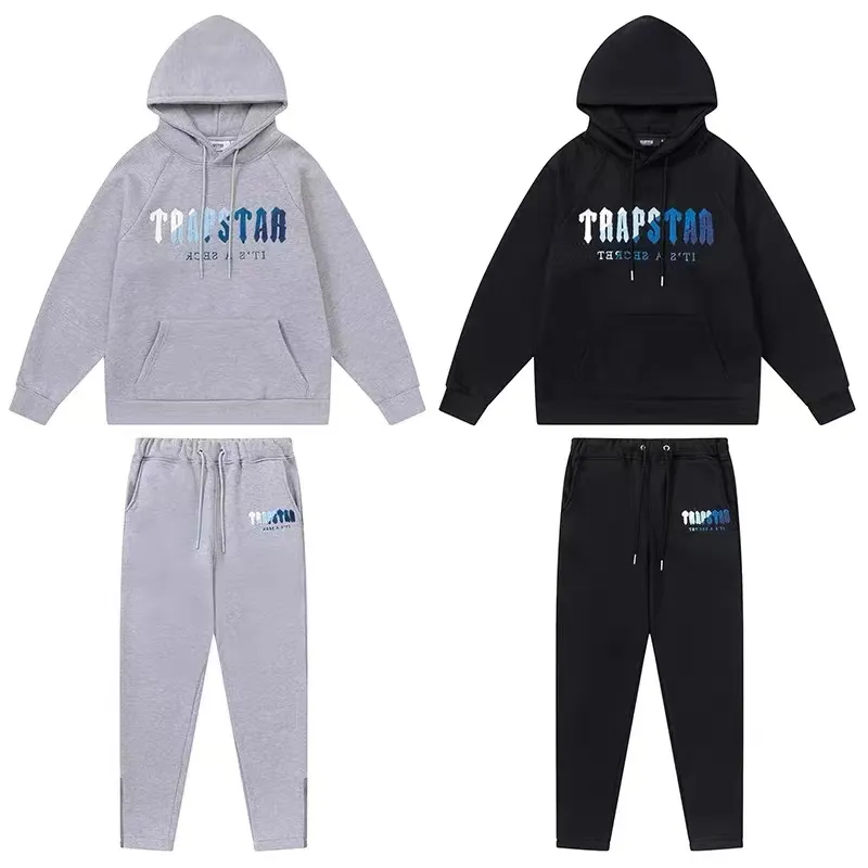 Tracksuit Men Designer Zespół Homme Trapstar TrackSuits Suit Dwuczęściowy zestaw europejski amerykańska koszykówka piłka nożna damska kurtka z kapturem z kapturem