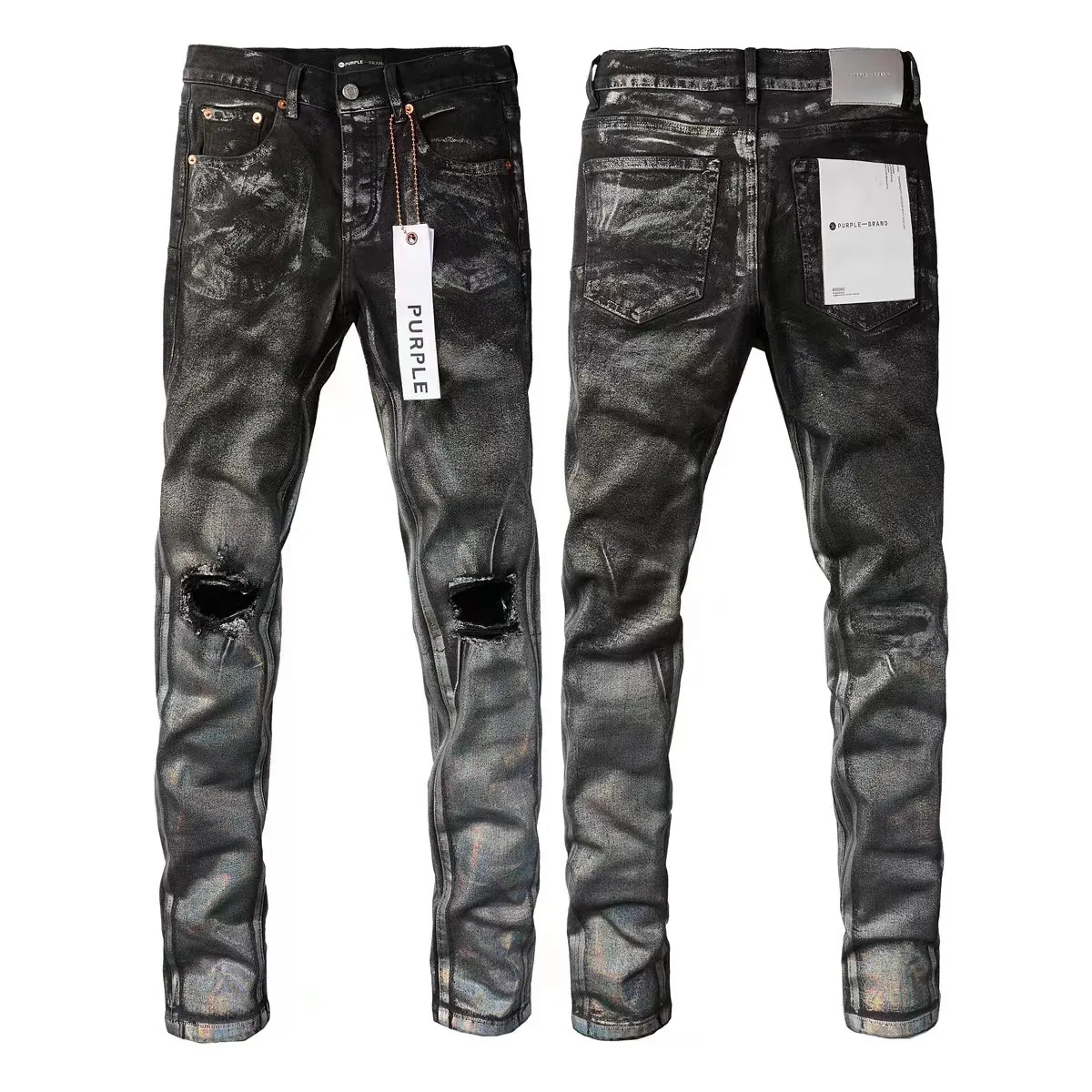 Herren-Designer-Jeans in Lila, Biker-Jeans, schmale Passform, Motorrad-Biker-Denim für Herren, Rinsing Make Old Hip Hop, Damen-Street-Fashion, schwarze Hose für Herren, violette Marke, Größe 28–40, 21