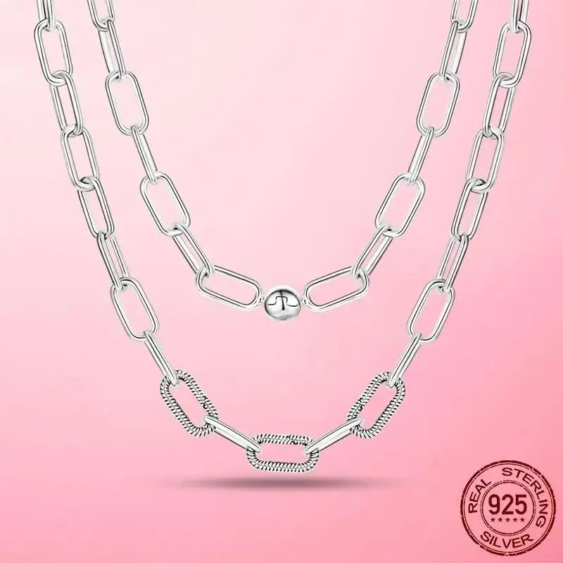 Kettingen slotketting voor vrouwen 925 zilveren draai me gesp chunky dikke slot choker ketting kettingen sieraden sieraden kraag