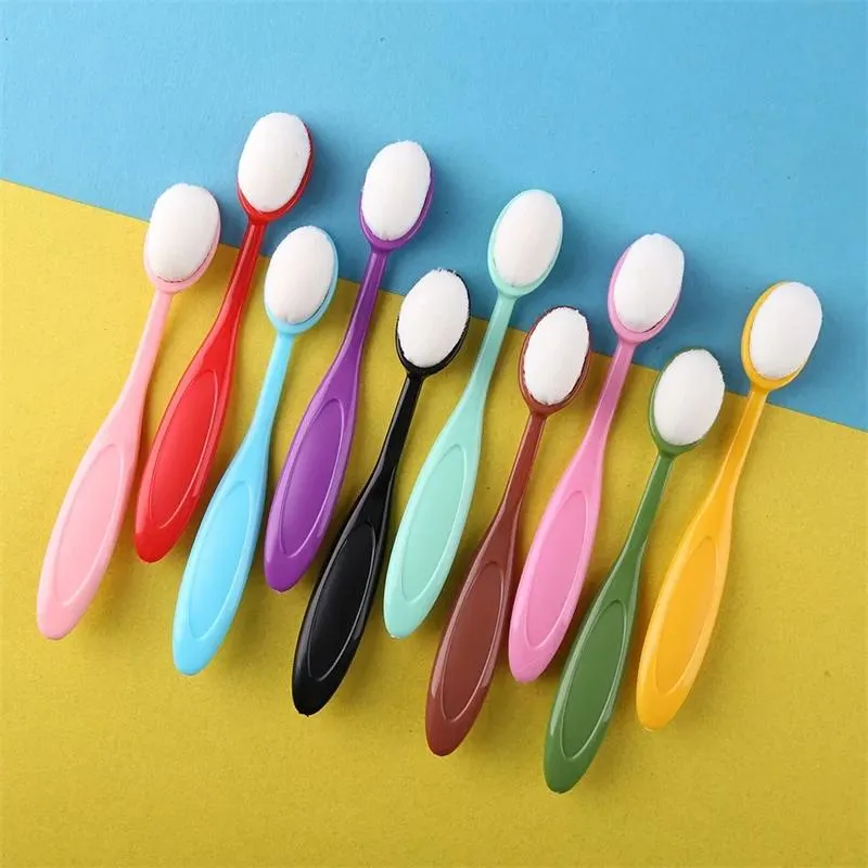 Accessoires Ovales Softs Bristles Mélanger les pinces à dents portables Brosse à dents portable pour les cartes de scrapbooking DIY Faire des outils d'application d'encre