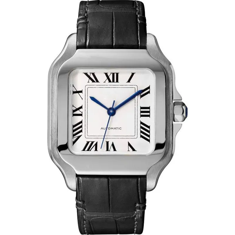 メンズウォッチ40mm自動機械時計高品質のステンレス鋼広場ファッションサファイアデザイナーウォッチステンレス鋼の時計ストラップ