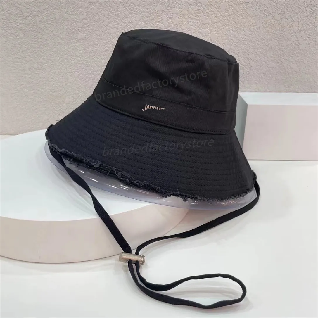 2024 Femmes Designer Bucket Hat Hommes pour l'été Mode de haute qualité Noir pliable Grand Fedoras Casquette de luxe Casquette de plage en plein air Sun Brim Chapeaux