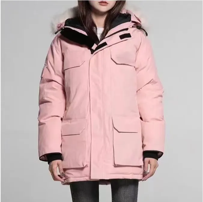 Зимнее пальто, мужская дизайнерская куртка-парка, зимняя теплая ветрозащитная куртка-пуховик, канадский материал, пара, модель, новая одежда, однотонное пальто из гуся
