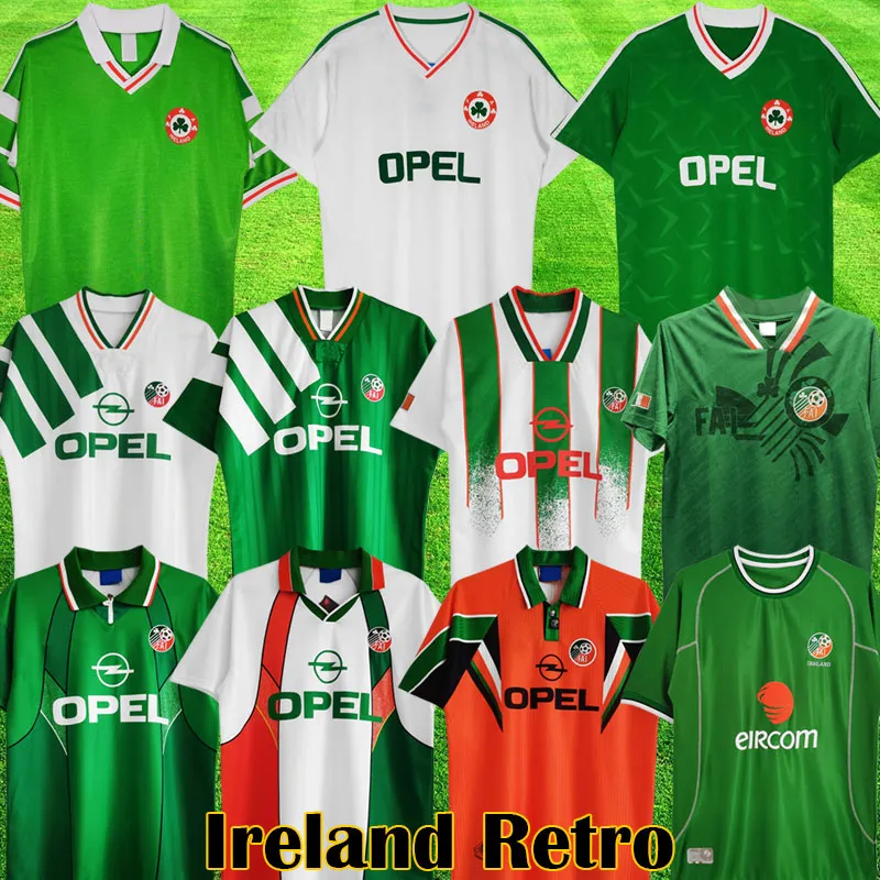 1990 1992 Ireland Retro Soccer Jerseys 1990 Puchar Świata 1994 Irlandia Home Classia Jersey 90 92 Ireland Vintage Irish Sheedy Size S XXL Football Koszulka 2002 Zestawy