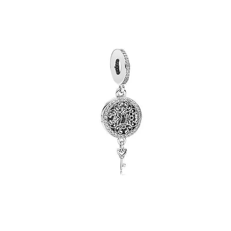 Pendora S925 Sterling Silver Cross Butterfly Heart Key Fring