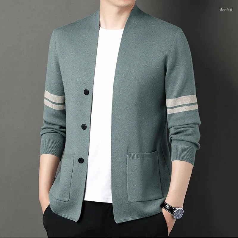 Pulls pour hommes 2024 Cardigan tricoté sans bouton Casual Costumes confortables et polyvalents Homme Vêtements Manteaux Veste