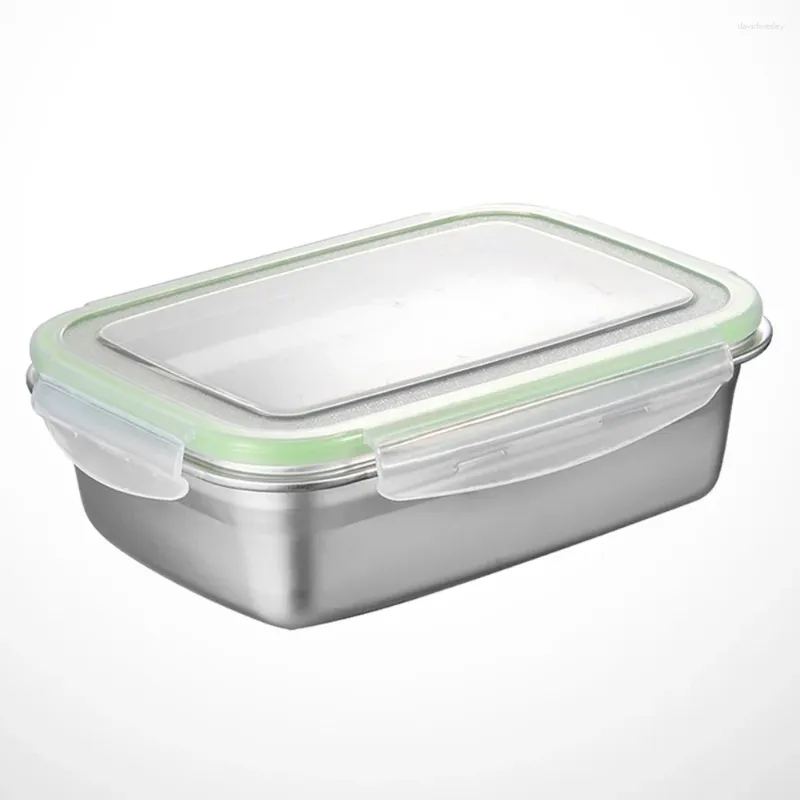 Essgeschirr, Edelstahl-Lunchbox, versiegelter, schärferer, wärmeisolierender Behälter für das Heimbüro (grün, 550 ml)