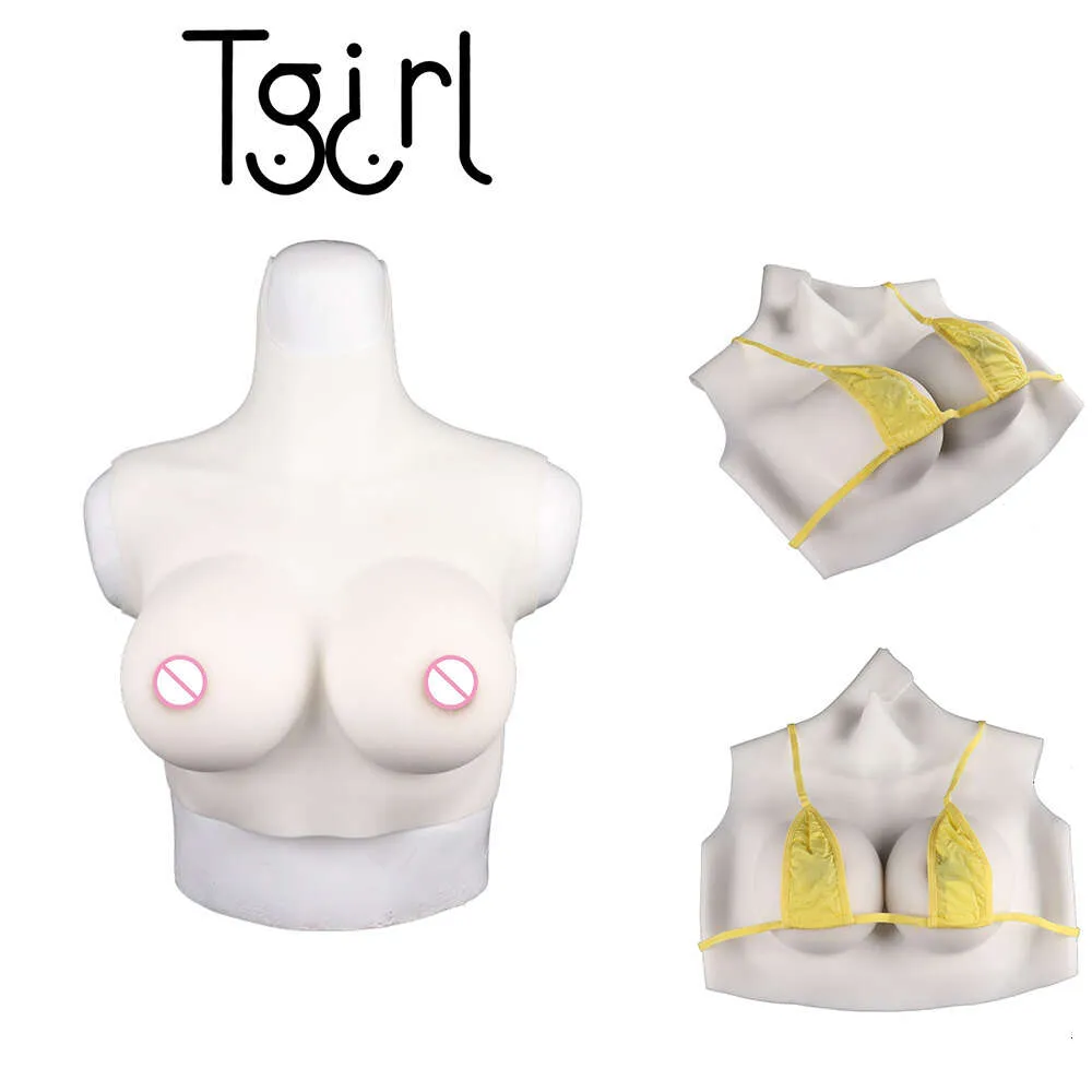 Accessoires de costumes pour travesti, poitrine en Silicone, couleur blanche, couleurs personnalisées avec costume en coton élastique, faux seins pour Cosplay