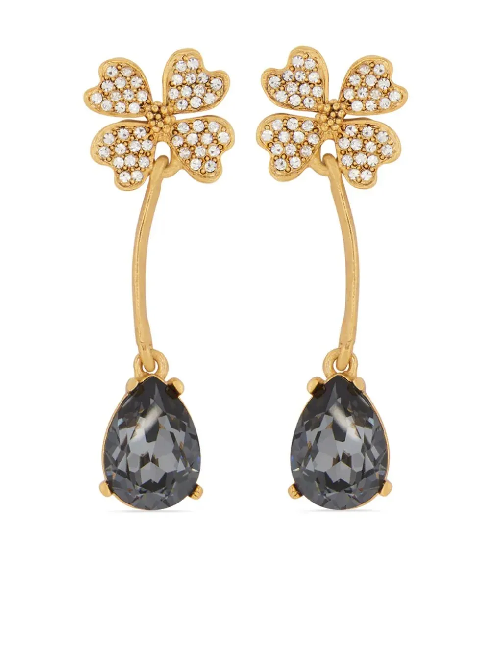 Farfetch Oscar boucles d'oreilles trèfle à quatre feuilles logo de marque de créateur de bijoux de luxe avec boîte boucles d'oreilles plaquées or K cuivre créateur pour femmes cadeaux