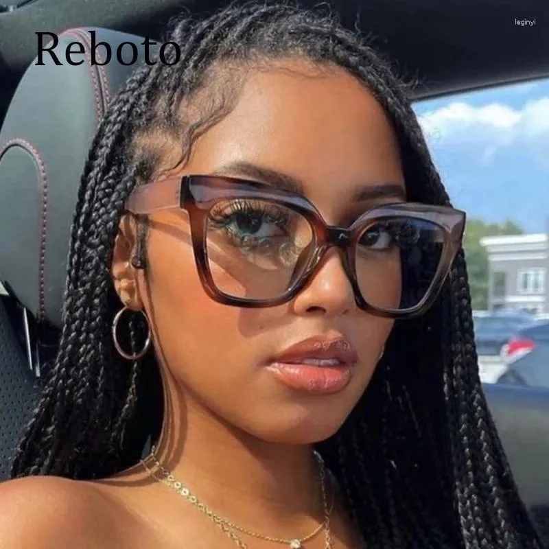 Sunglasses Frames Cat Eye Optical Lenses Women's Eyeglass Frame Fashion Square Transparent Glasses Female Vintage Anti Blue Light Eyewear