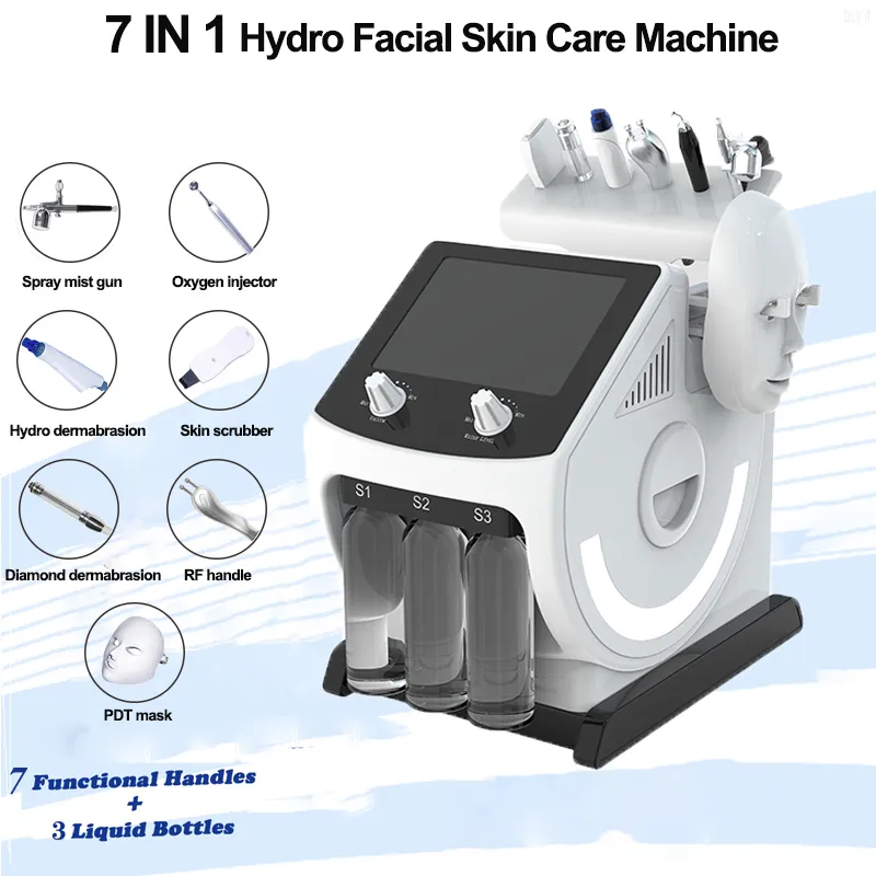 Microdermabrasion for pigmentation hydro dermabrasion acne removal led photon rf facial massage 7 1 face scrubber machine