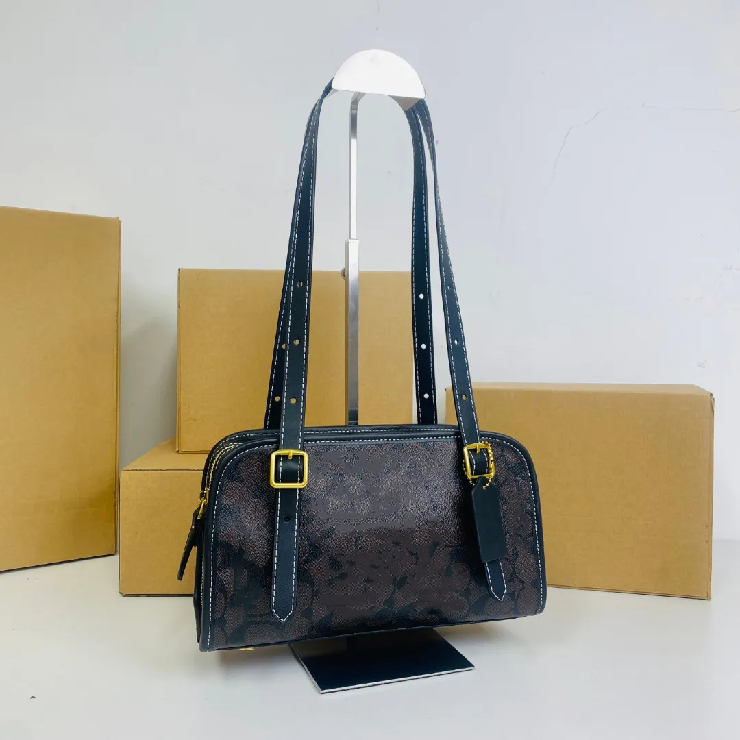 Дизайнерские сумки Женская роскошная сумка на молнии, изысканная универсальная модная сумка на плечо, классическая сумка, большая вместительная сумка через плечо с принтом на одно плечо 2419