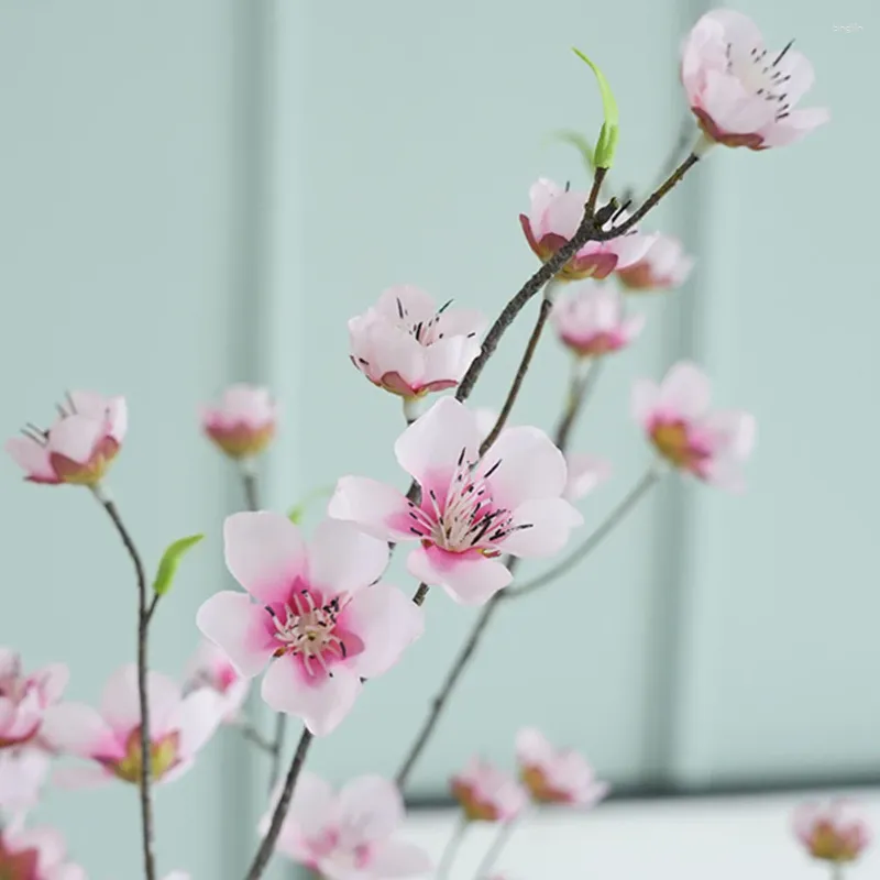 장식용 꽃 실크 gypsophila 장식용 장식 홈 플라스틱 줄기 신부 웨딩 꽃다발 cherry blossom 가짜 꽃 diy