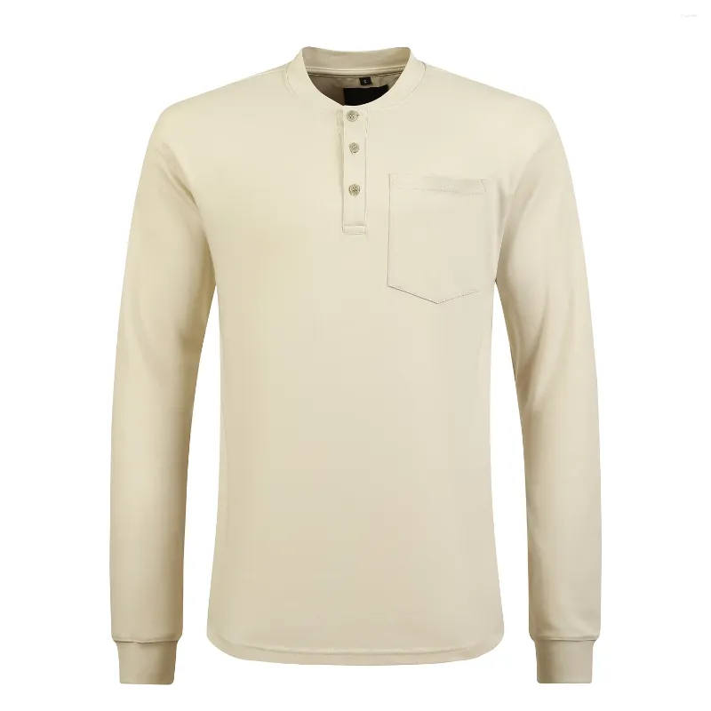 Men's T Shirts Flame Retardant Henley Shirt