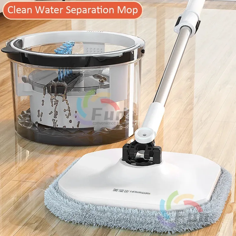 Magic MOP Cleaning 360 Rotary Broom Flat Flat MOPS MOPS SPIN Window Washing and Bucket Set Hushållsverktyg 240123