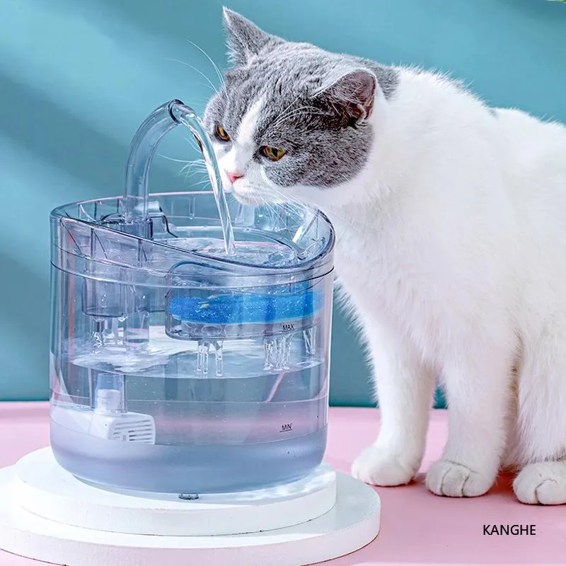 Matare 1.8L Automatisk kattvattenfontänfilter USB Electric Mute Cat Drink Bowl Pet Drink Dispenser Drinker For Cats Water Filter