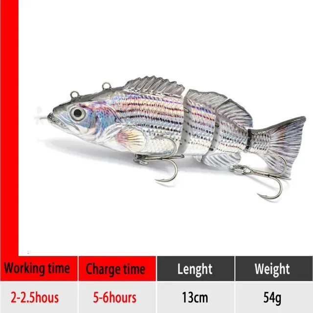 Robotic Swimming Lures Fishing Auto Electric Fishing Lure Bait Wobblers For  Swimbait USB Rechargeable Flashing LED Light 240123 From Dao05, $8.97