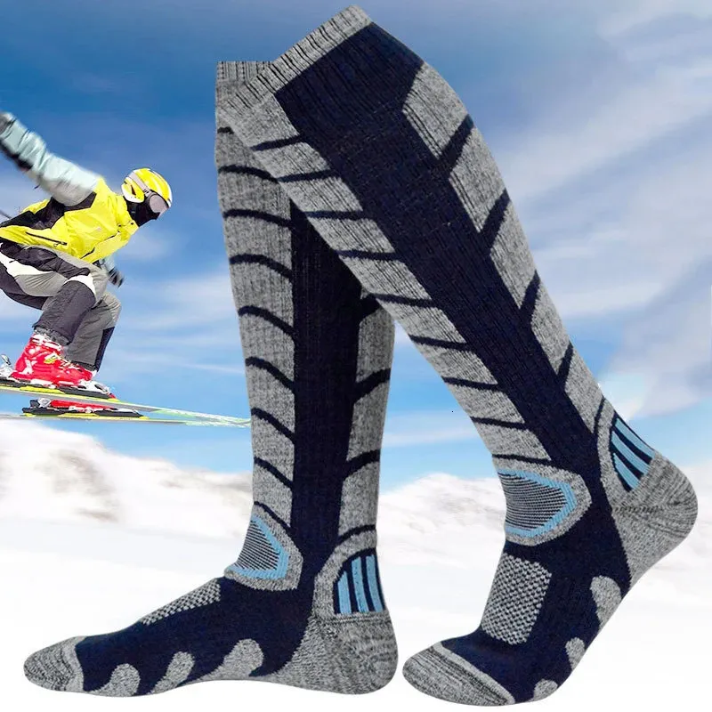 Thermo-Skisocken aus Merinowolle für Herren und Damen, Winter, lang, warm, Skifahren, Snowboarden, Outdoor-Sport, Performance, Strumpf, Wandern, 240123