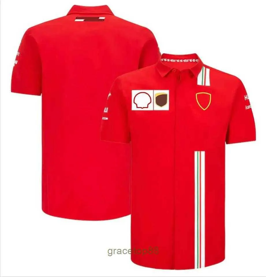 Herr- och kvinnors nya T-shirts Formel One F1 Polo Clothing Top Apparel Summer Lapel Long Sleeve Team Fan Overized C5xe