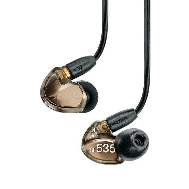 Headsets SE535 Hi-fi stereo oordopjes SE 535 Ruisonderdrukking 3,5 mm in-ear oortelefoon Aparte kabel oortelefoon rood bruin J240123