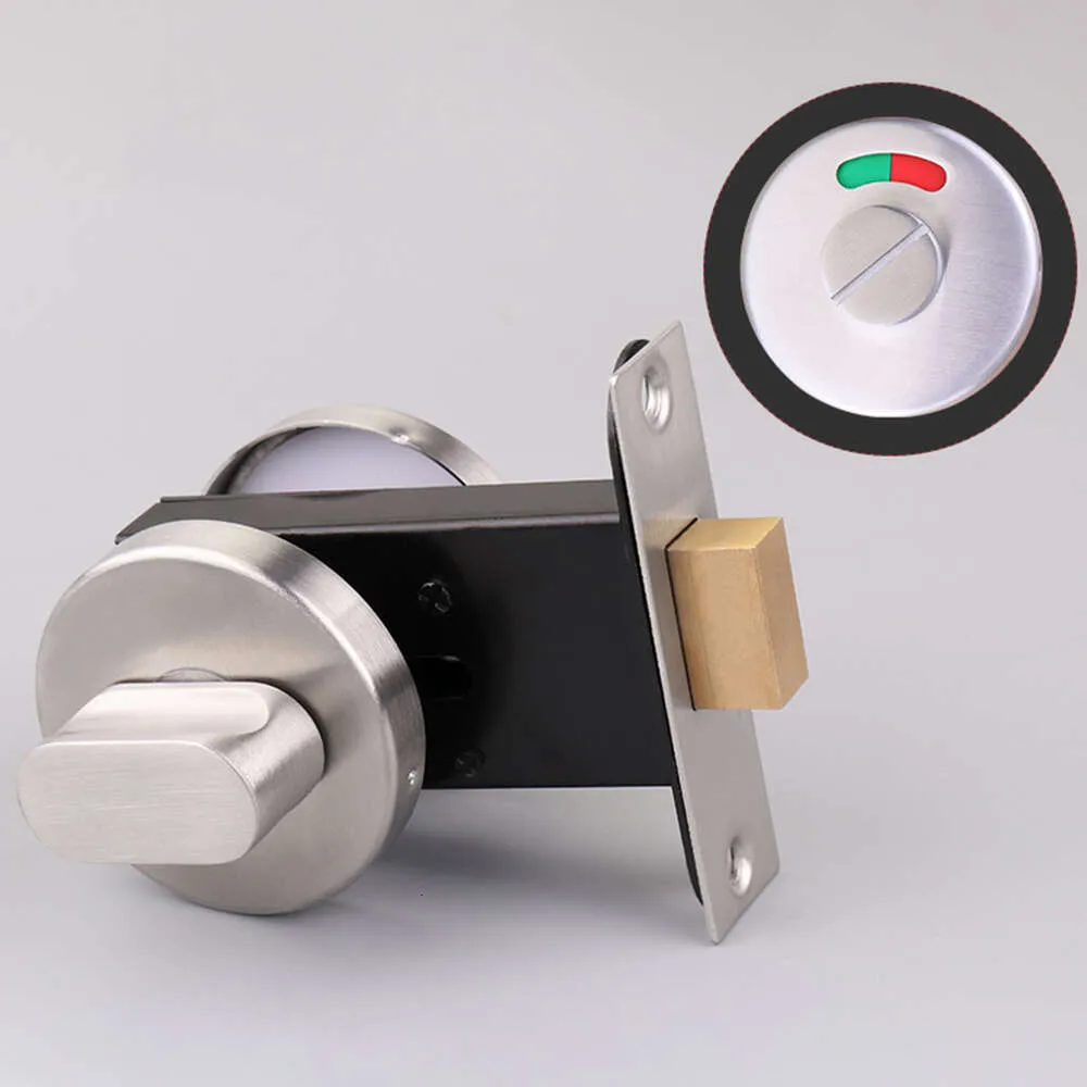 Vacant Occupied Bathroom Lock - Zinc Alloy Privacy Lock With Red/Green Indicator For Restrooms