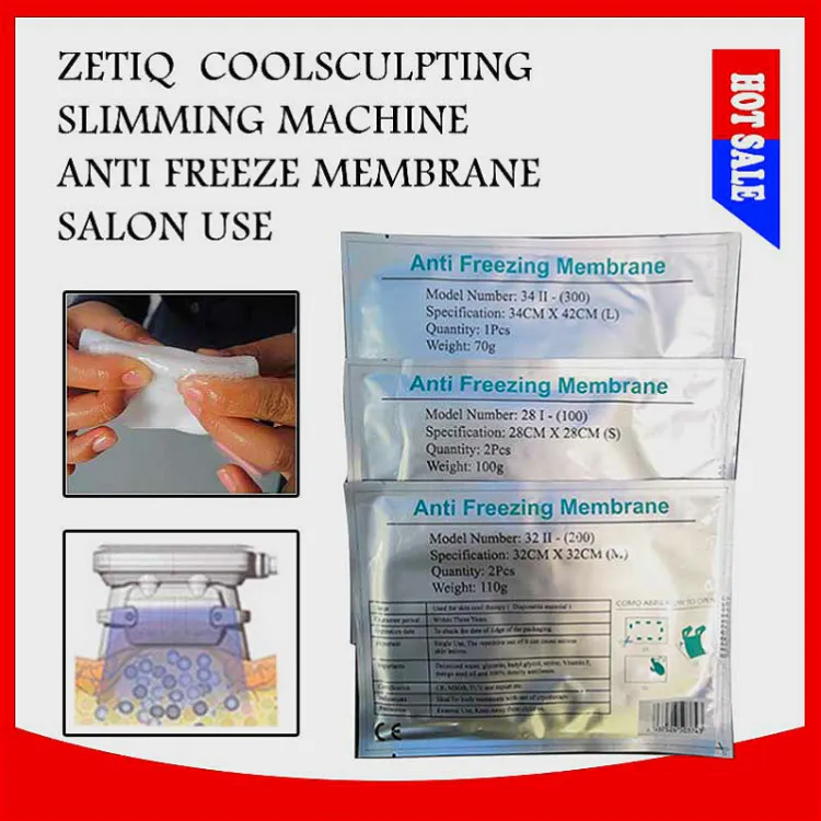 Akcesoria anty -zamrażające narzędzie czyszczenia membrany Cool Pad Załączona krioterapia membrany antyfreezowe 12x12cm 28x28cm 34/42 cm 32x32cm455