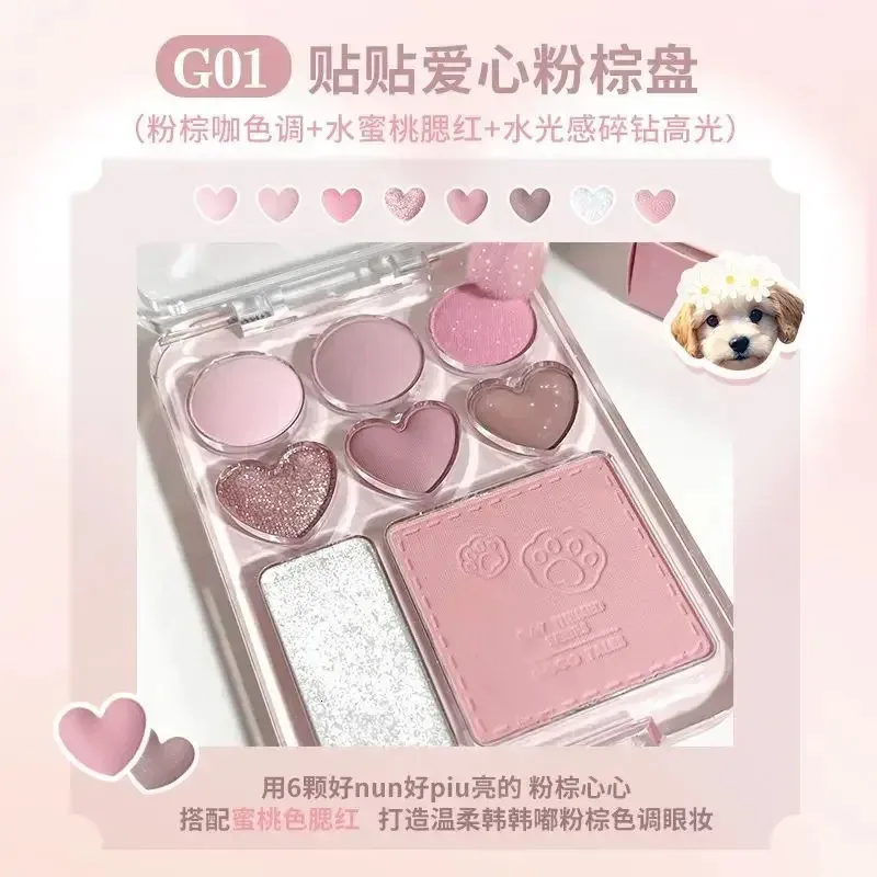 GOGO TALES Eyeshadow Palette Long-lasting Easy Color Matte Pearl Blush Highlight Natural Nude Makeup Pressed Glitter Eyeshadow 240122