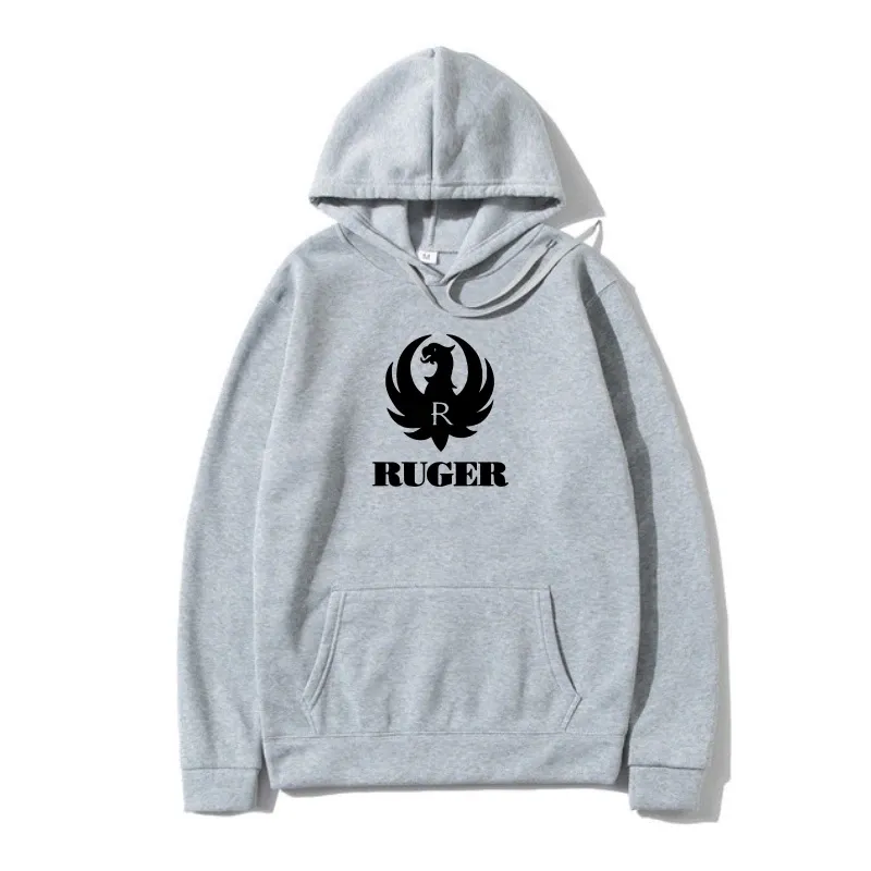 Sweatshirts Erkek Hoodies Ruger Siyah Dış Giyim 2. Amendmen Pro Silah Hakları Hoody Tüfek Ateşli Silah Baskılı Yuvarlak Erkekler Sweatsweatshir Fiyat Coa Fle