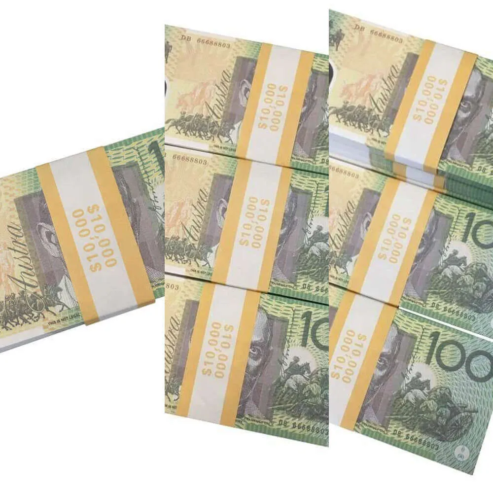 Ruvince 50% Taille Prop Jeu Dollar Australien 5 10 20 50 100 AUD Billets Papier Copie Faux Argent Film Props292zCW7X