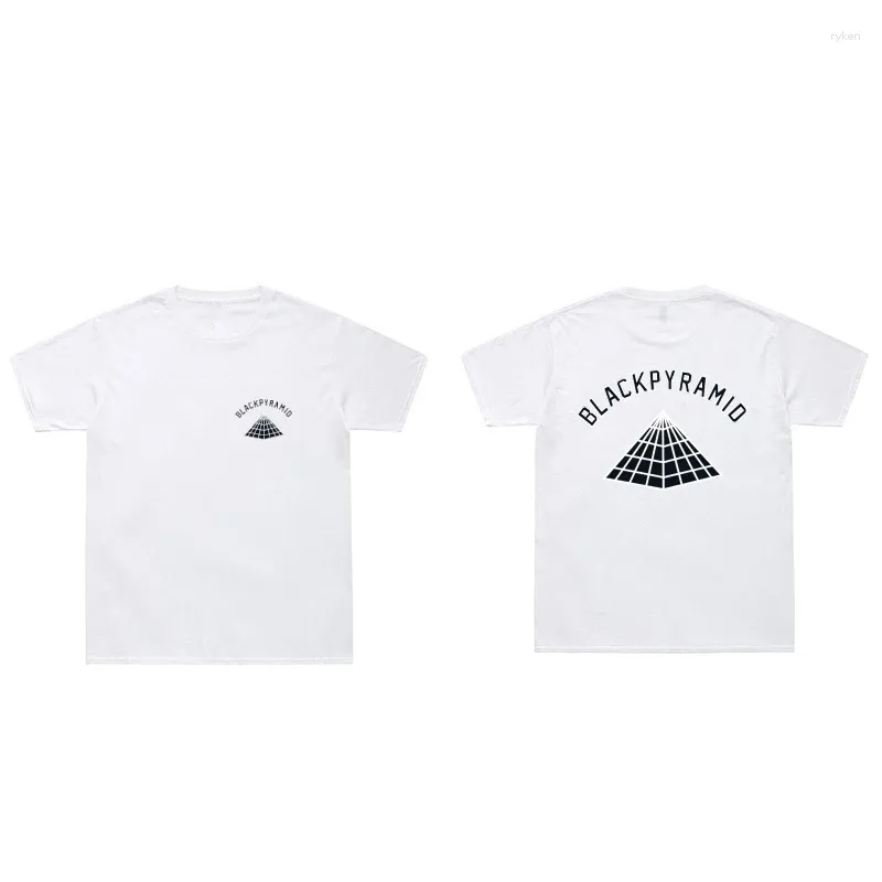 T-shirts Femmes Casual Chirs Brown Marque Homme Chemise Deux Côtés Noir Pyramide Imprimer T-shirts Hip Hop Coton Streetwear Tee Été Cool Tops