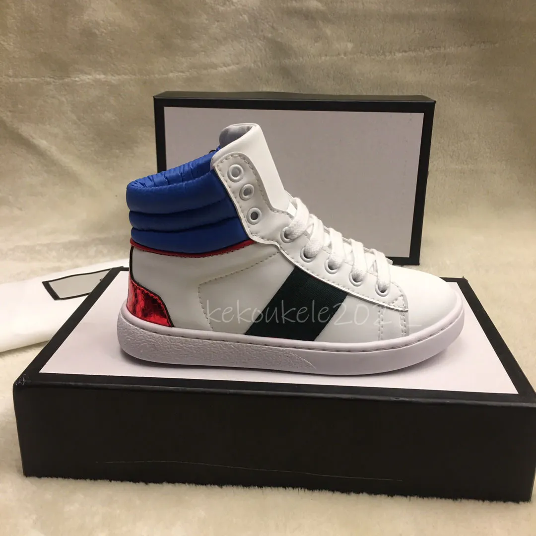 Scarpe da ginnastica per bambini di design Scarpe per ragazzi Scarpe da skateboard per bambini in vera pelle Scarpe casual per bambini Sport autunnali Sneaker alta da tennis per ragazze