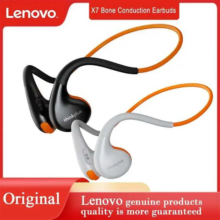 Fones de ouvido originais Lenovo X7 Air Conduction Fone de ouvido sem fio Bluetooth 5.3 Fones de ouvido de condução óssea Sports Headset Outdoor EarHook J240123