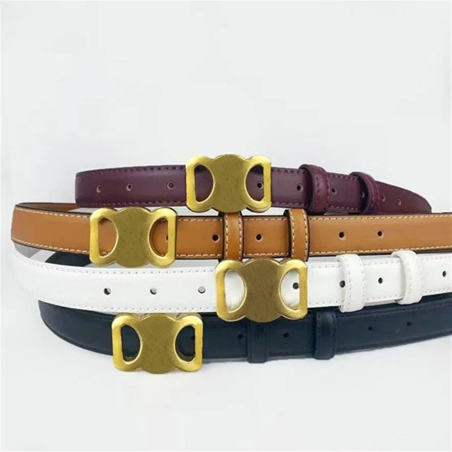 Ceinture de styliste avec boucle lisse, Design rétro, ceinture fine pour hommes et femmes, largeur 2 à 5CM, peau de vache véritable, 4 couleurs en option, 240x