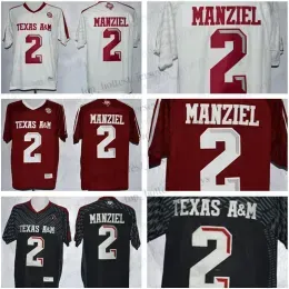 Men Texas A&M Aggies College Football Jerseys 2 Johnny Manziel 40 Von Miller University Red Black White Mens Football Stitched Uniforms