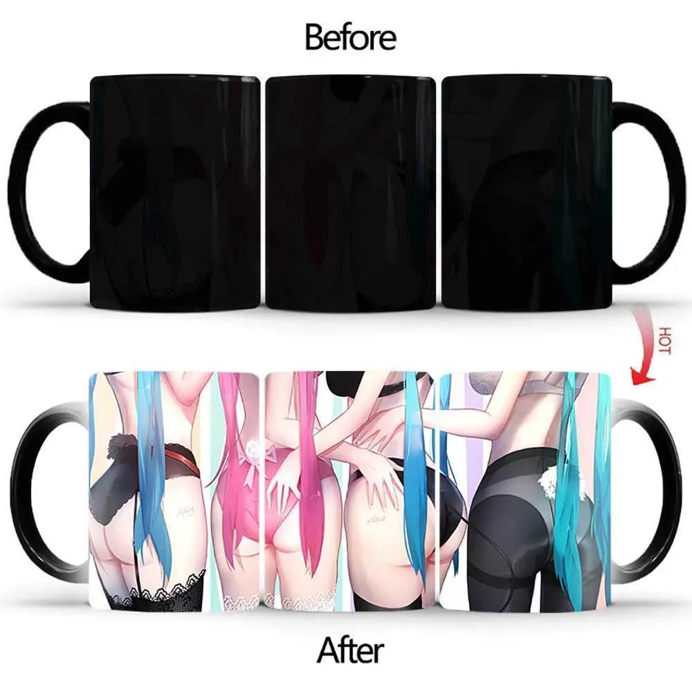 Tumblers 4 Sexy Ass Hot Peri Mug BSKT-211 Teetasse wechselnde Farbe magische Trinkgefäße Anime Periphere Souvenir Kaffeetassen Geschenke