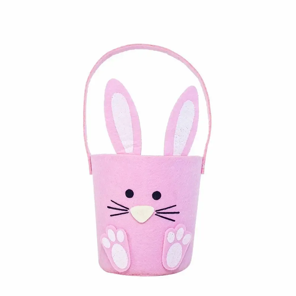 Easter Basket Bunny Bucket Rabbit Shape Egg Barrel Bags Kids Candy Eggs Storage Tote Handbag Party Gift Bag 0123