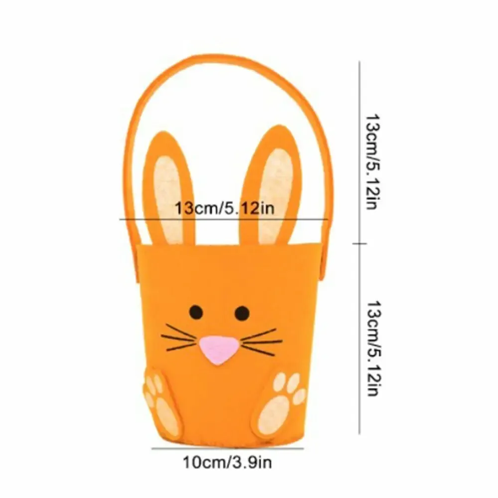 Easter Basket Bunny Bucket Rabbit Shape Egg Barrel Bags Kids Candy Eggs Storage Tote Handbag Party Gift Bag 0123