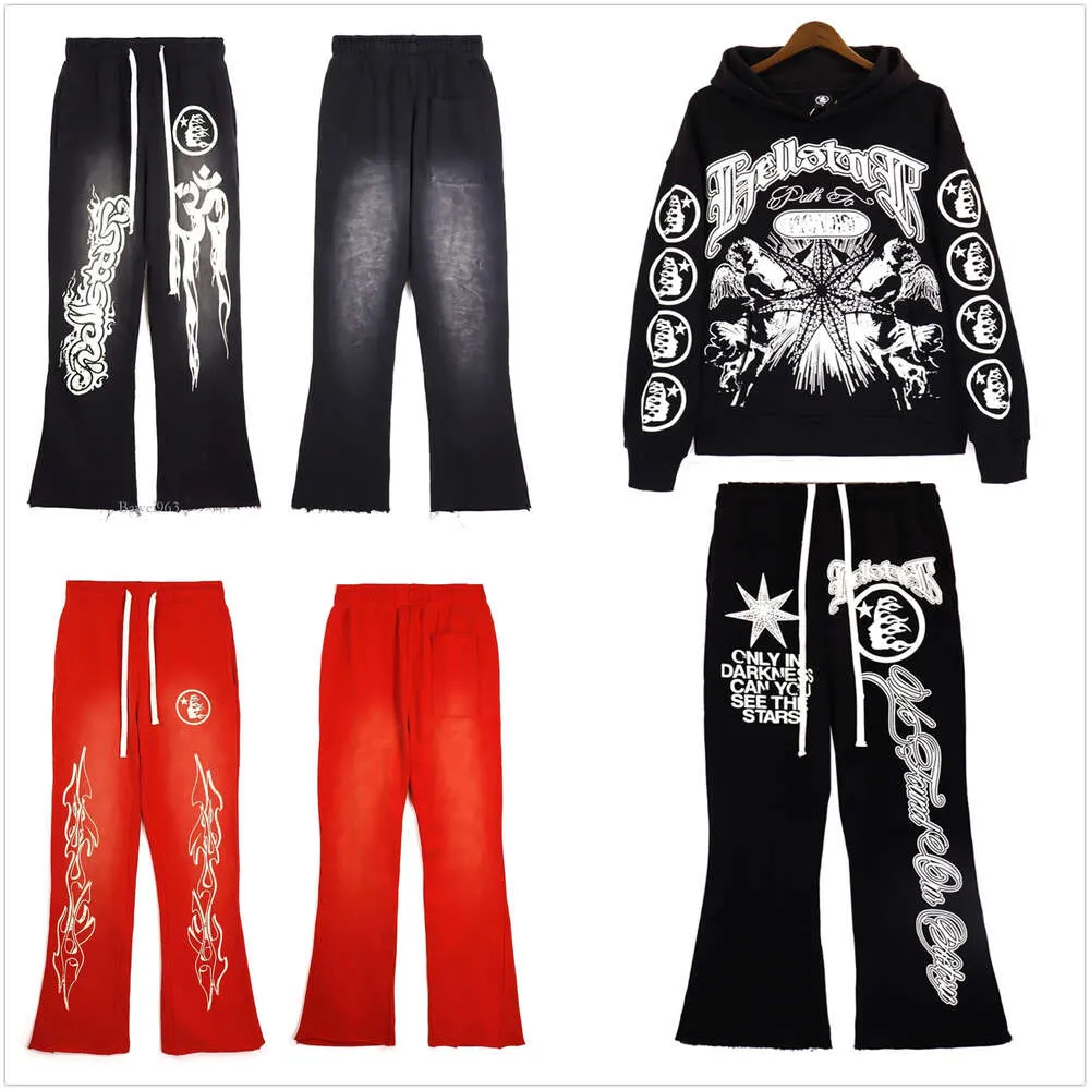 Hommes Designer Hellstar Vintage Cargo Pantalons Joggers Pantalons de survêtement Cargos Graffiti Imprimer Sweatpant Jogger Pantalon High Street Hip Hop Couples D