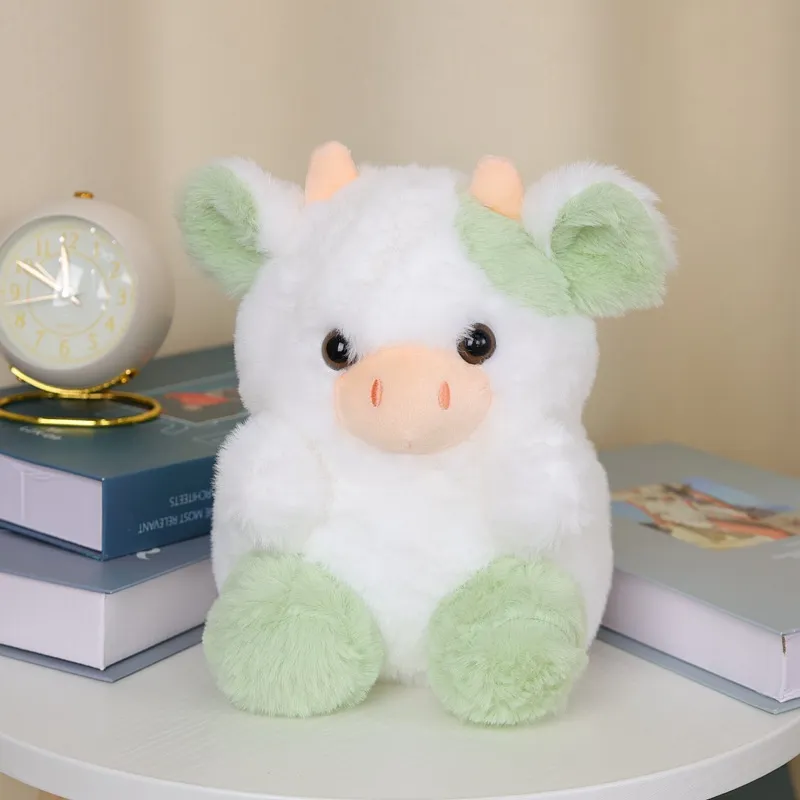 Cow Stuffed Animals 20cm Soft Cuddly Cow Dolls Sitting Cow Plush Toys Kids Birthday Party Gifts