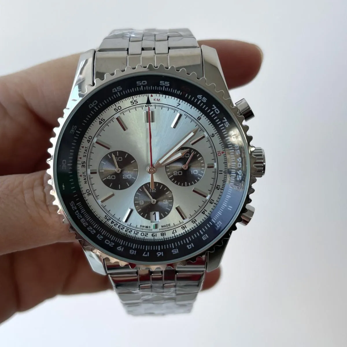 AAA BREITS Timer Designer Ruch Watches Wysokiej jakości najlepsze marka męskie zegarek Multi Funkcjonowanie Montre Clocks Designer Watch