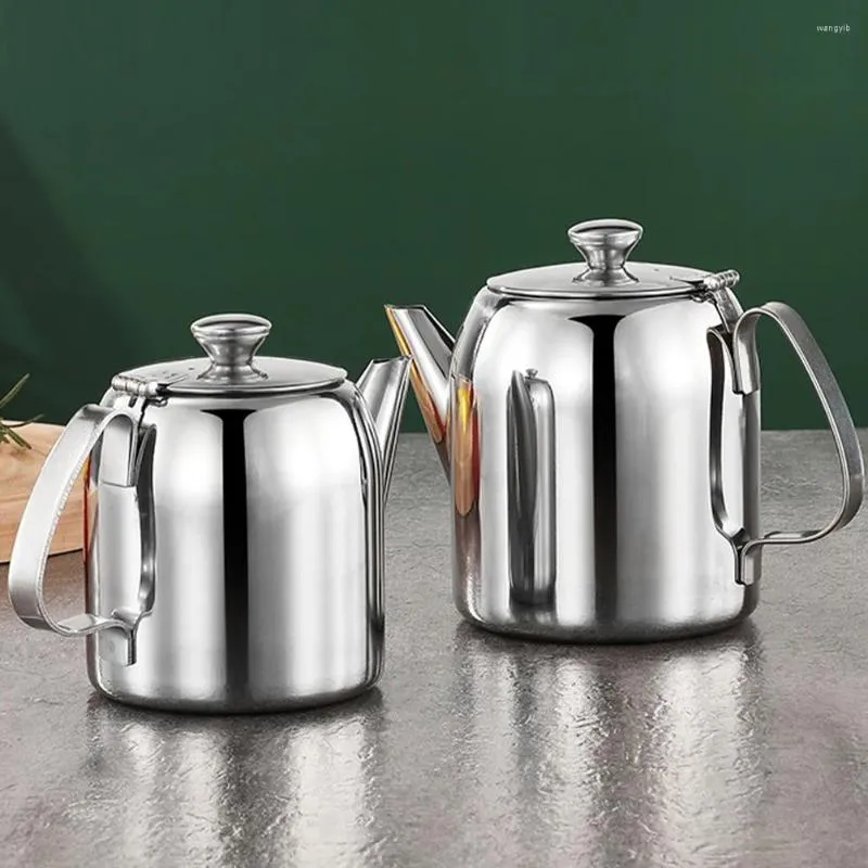 Water Bottles Vintage Tea Kettle Stainless Steel Stove Top Kettles Teapot With Handle Metal Pitcher Coffee Travel