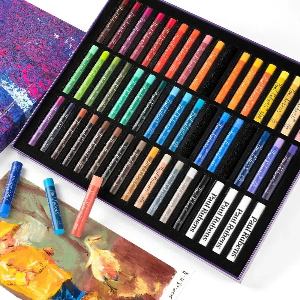 Fournitures Paul Rubens ensemble de Pastel à l'huile 50 couleurs Graffiti stylo de dessin Pastel doux pour artiste fournitures de papeterie scolaire Crayon