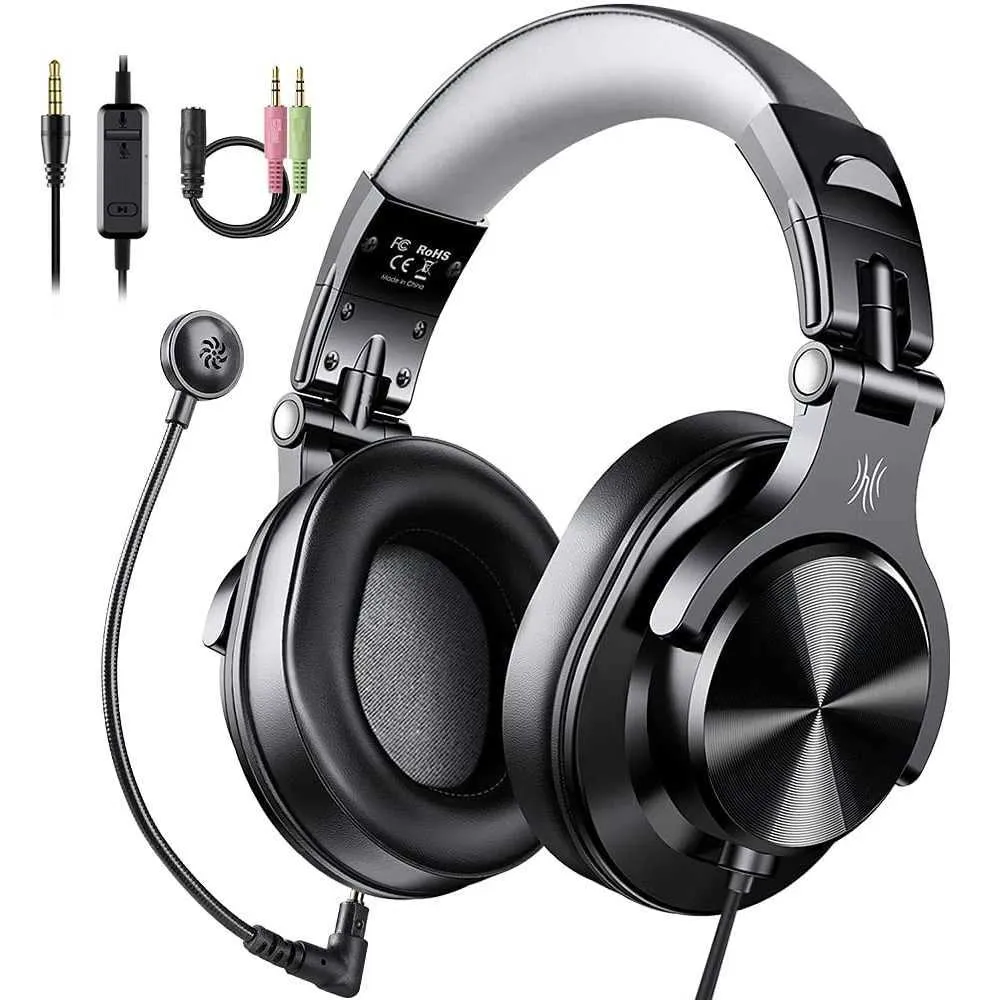 Cuffie Oneodio Cuffie da gioco cablate Gamer Cuffie da gioco over-ear da 3,5 mm con microfono staccabile per PC Computer PS4 Xbox J240123