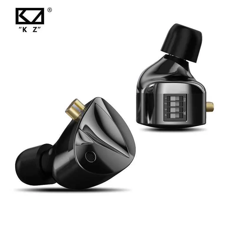 Auricolari per telefoni cellulari KZ D-Fi In Ear Monitor Auricolare HiFi Personalizzabile a 4 livelli Interruttore di sintonizzazione Cuffie Zobel design del circuito di rete Cuffie J240123