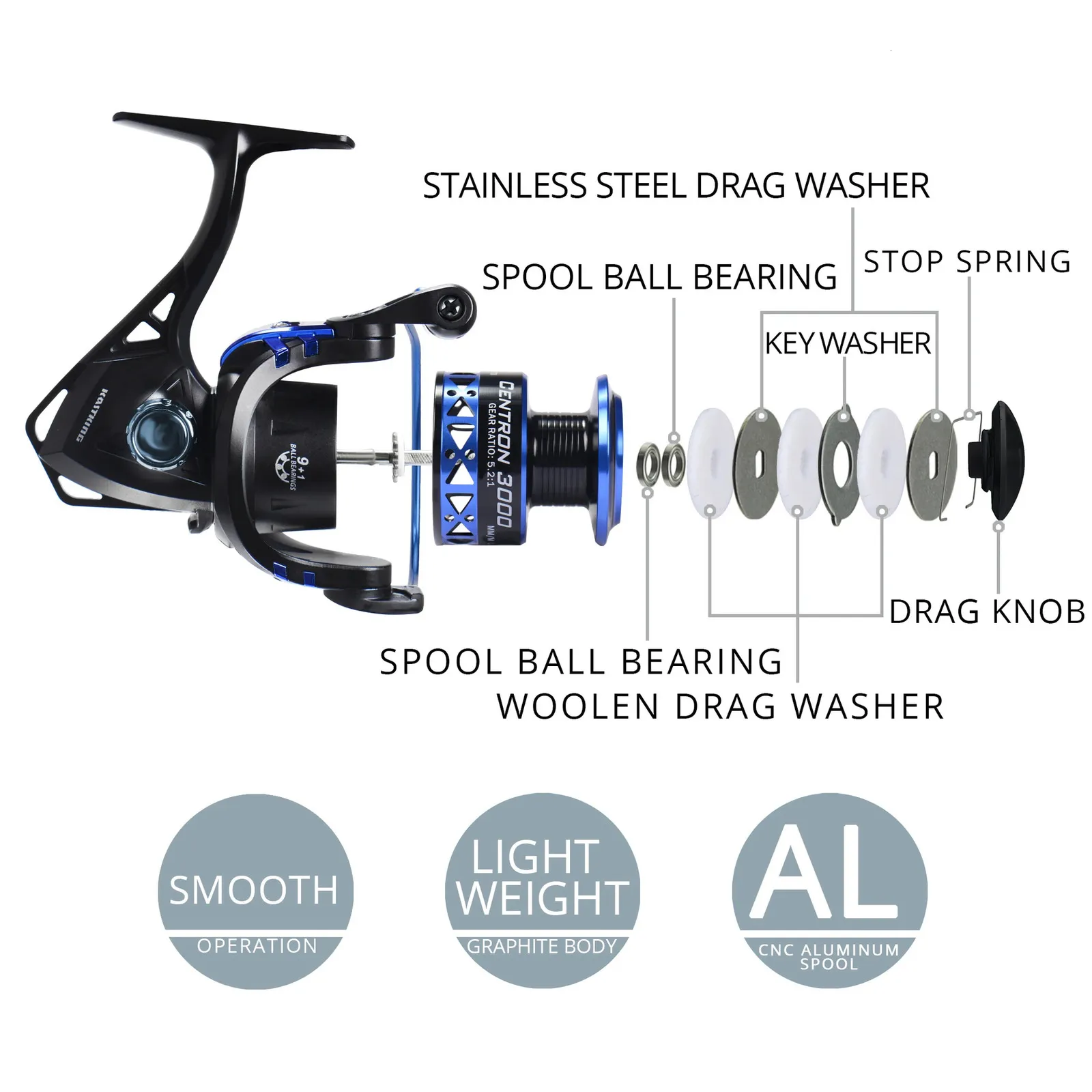 KastKing Centron Summer One Way Clutch System Low Profile Spinning Reel 91  Ball Bearings Max Drag 8KG Carp Fishing Reel 240123 From Dao06, $28.57