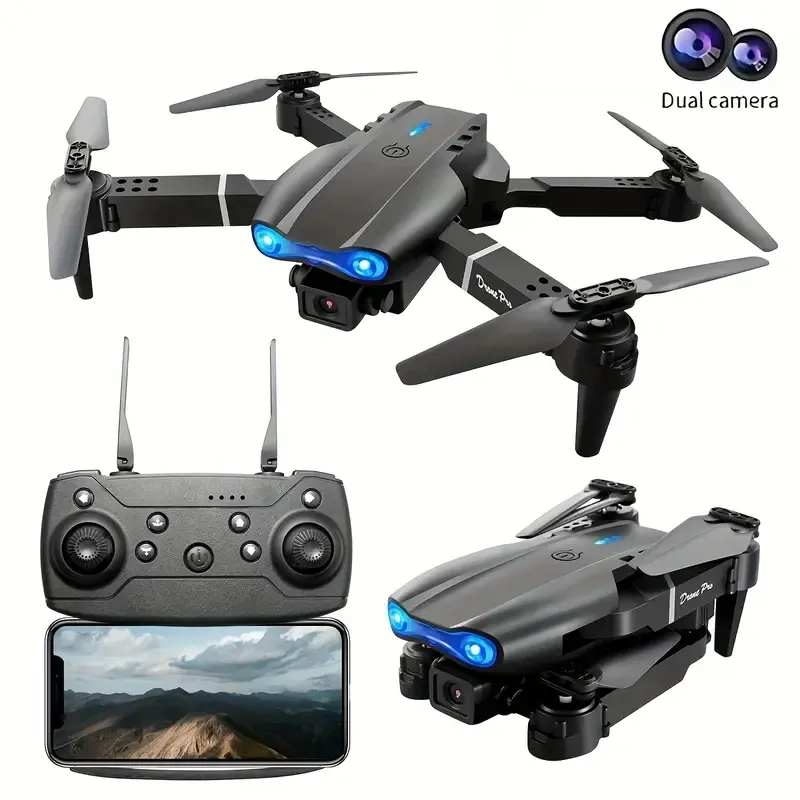 E99 Drone With Camera, Foldable RC Quadcopter Drone,Remote Control Drone Toys For Beginners Men's Gifts,Indoor And Outdoor Affordable UAV,Christmas Gift