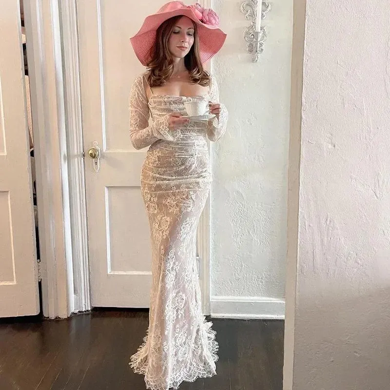 DHgate.com:Womens Vintage Lace Maxi Dress, Spaghetti Strap