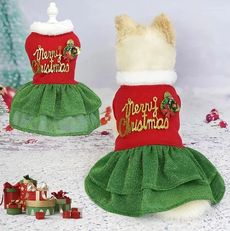 Dog Apparel Christmas Dresses For Small Dogs Clothes Summer Cosplay Cat Pet Dress Fancy Princess Puppy Winter Xmas