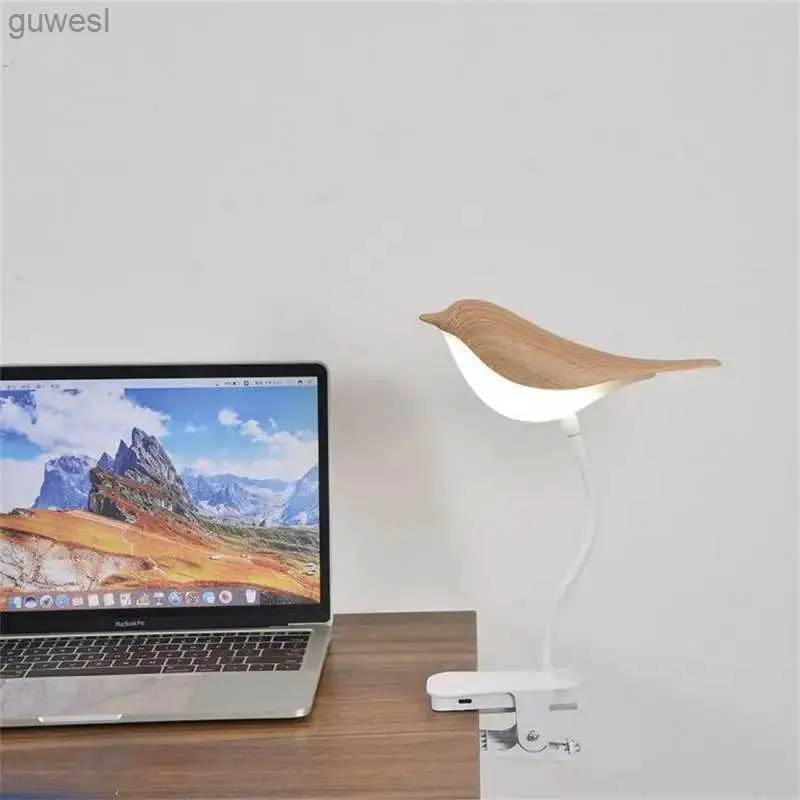 Desk Lamps Desk Lamp Foldable Dimmable Touch Table Lamp with Clip USB Powered Table Light Night Light Touch Dimming Bird Reading Lamp YQ240123